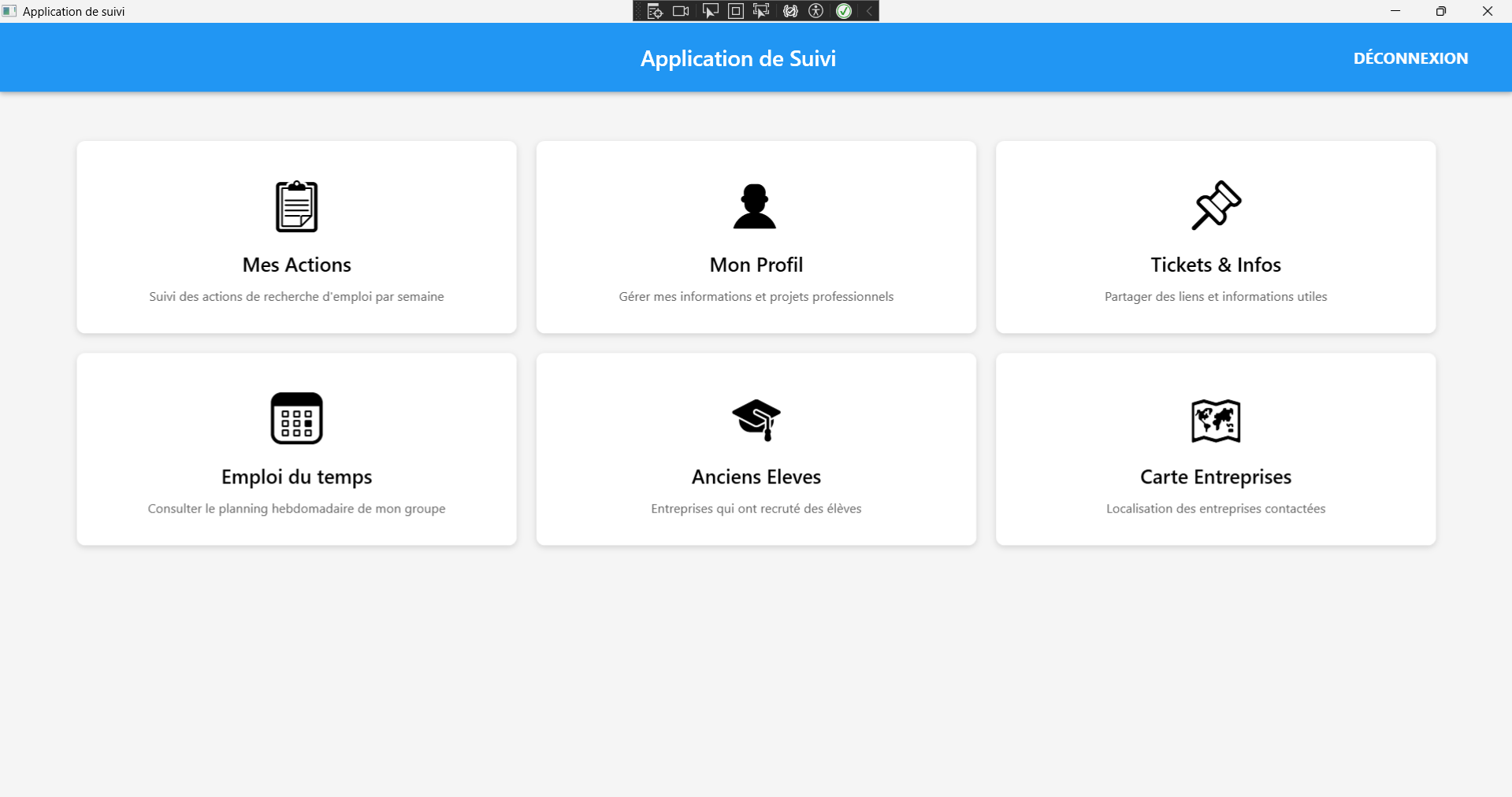 Application Reconversion Professionnelle